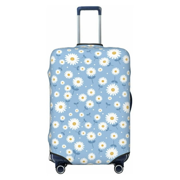 Fotbe Daisies Flowers Luggage Cover Protector,Suitcase Protector,Scratch and Dirt Resistant,Fits 18-32 Inch Luggage-Medium