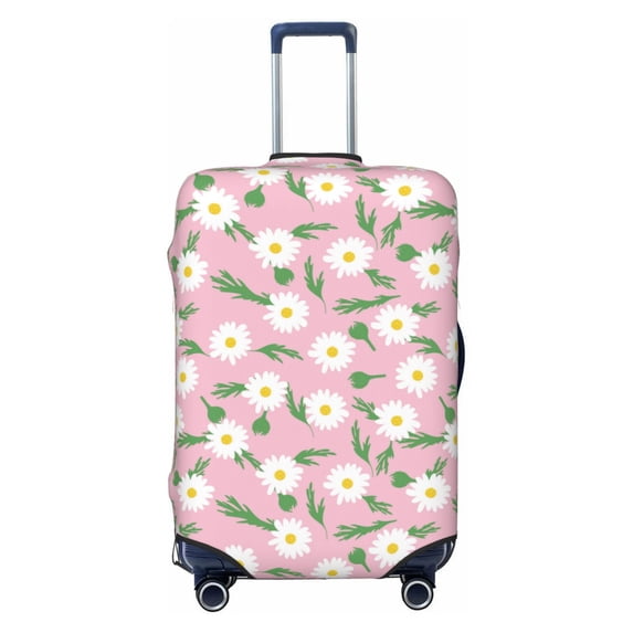 Fotbe Daisies Flowers Luggage Cover Protector,Suitcase Protector,Scratch and Dirt Resistant,Fits 18-32 Inch Luggage-Small