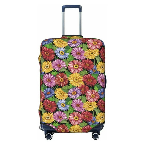Fotbe Daisies Flowers Luggage Cover Protector,Suitcase Protector,Scratch and Dirt Resistant,Fits 18-32 Inch Luggage-X-Large