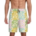 thumbnail image 1 of Fotbe Daisies Flowers Pajama Shorts for Men, Men's Pajama Bottoms, Sleepwear,Short Pajama Pants-3X-Large, 1 of 9