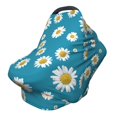 thumbnail image 1 of Fotbe Daisies Flowers Pattern Car Seat Covers for Babies, Nursing Breastfeeding Cover Infant Carseat Canopy, Soft Stretchy Carrier Cover, 1 of 5