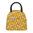thumbnail image 1 of Fotbe Daisies Flowers Pattern Lunch Bag, Insulated Lunch Box, Small Leakproof Cooler Food Lunch Containers Reusable High Capacity Lunch Tote Bags for Work, Travel, Outdoor, 1 of 6