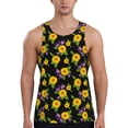 thumbnail image 1 of Fotbe Daisies Flowers Pattern Men's Quick Dry Workout Tank Top Gym Muscle Tee Fitness Bodybuilding Sleeveless T Shirt Breathable Workout Shirt-X-Large, 1 of 9