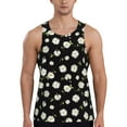 thumbnail image 1 of Fotbe Daisies Flowers Pattern Men's Quick Dry Workout Tank Top Gym Muscle Tee Fitness Bodybuilding Sleeveless T Shirt Breathable Workout Shirt-, 1 of 9