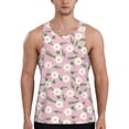 thumbnail image 1 of Fotbe Daisies Flowers Pattern Men's Quick Dry Workout Tank Top Gym Muscle Tee Fitness Bodybuilding Sleeveless T Shirt Breathable Workout Shirt-, 1 of 9
