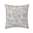 thumbnail image 1 of Fotbe Daisies Flowers Pattern Velvet Decorative Throw Pillow Covers with Elegant Piping, Soft Plush Cushion Cover for Sofa, Bed, Car, Office-18"x18", 1 of 8
