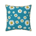 thumbnail image 1 of Fotbe Daisies Flowers Pattern Velvet Decorative Throw Pillow Covers with Elegant Piping, Soft Plush Cushion Cover for Sofa, Bed, Car, Office-20"x20", 1 of 8
