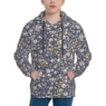 thumbnail image 1 of Fotbe Daisies Flowers Pattern Youth Pullover Hooded Sweatshirt, Boys Hoodie, Kangaroo Pocket Hoodie for Kids Girls -X-Large, 1 of 6