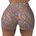 thumbnail image 1 of Fotbe Daisies Flowers Seamless Shorts, Womens Workout Shorts High Waist Stretch Booty Short for Gym/Yoga/Running/Biking-X-Large, 1 of 9