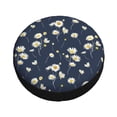 thumbnail image 1 of Fotbe Daisies Flowers Spare Tire Cover Thickening Universal Fit for Jeep, Trailer, RV, SUV, Truck, Tough Tire Wheel Soft Cover-15 inch, 1 of 8