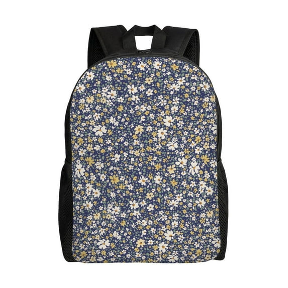 Fotbe Daisies Flowers Travel Laptop Backpack, Business Slim Sturdy Laptops Backpack, Water Resistant College School Computer Bag Gift for Men & Women Fits 15.6 Inch Notebook