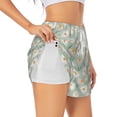 thumbnail image 1 of Fotbe Daisies Flowers Womens High Waist Running Shorts Athletic Workout Quick Dry Shorts for Women with Pockets Gym Yoga Summer Shorts-X-Large, 1 of 9