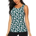 thumbnail image 1 of Fotbe Daisies Flowers Womens Loose Fit Casual Flowy Slim-Fit Tank Tops Athletic Round Neck Trendy Sleeveless Summer Tops for Gym and Yoga-Large, 1 of 9