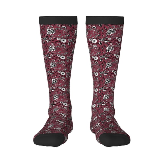 Fotbe Daisies Flowers print Women's Men's Novelty Crew Socks Cotton Socks Knee High Socks for Walking,Running,Nurses,Pregnancy