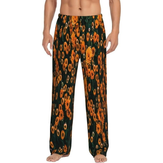 Fotbe Daisies Men's Pajama Pants,Sleepwear Pants,Pj Bottoms Drawstring And Pockets-X-Large