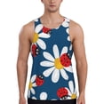 thumbnail image 1 of Fotbe Daisies With Ladybugs Pattern Men's Quick Dry Workout Tank Top Gym Muscle Tee Fitness Bodybuilding Sleeveless T Shirt Breathable Workout Shirt-4X-Large, 1 of 1