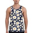 thumbnail image 1 of Fotbe Daisy Floral Pattern Men's Quick Dry Workout Tank Top Gym Muscle Tee Fitness Bodybuilding Sleeveless T Shirt Breathable Workout Shirt-4X-Large, 1 of 9