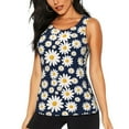 thumbnail image 1 of Fotbe Daisy Floral Womens Loose Fit Casual Flowy Slim-Fit Tank Tops Athletic Round Neck Trendy Sleeveless Summer Tops for Gym and Yoga-Medium, 1 of 7