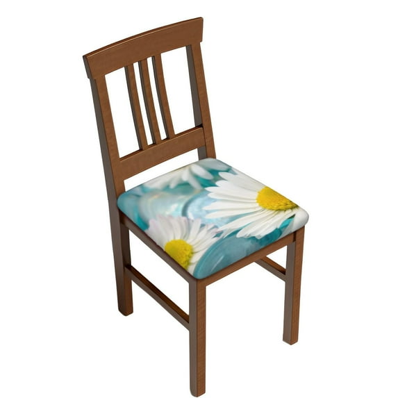 Fotbe Daisy Flowers Velvet Stretch Couch Cushion Cover Plush Cushion Slipcover for Chair Cushion Furniture Protector Seat Cushion Sofa Cover-16.9in