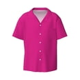 thumbnail image 1 of Fotbe Darkmagenta print Short Sleeve Button Down Shirts for Men Casual Summer Beach Wrinkle Free Shirt-Medium, 1 of 7