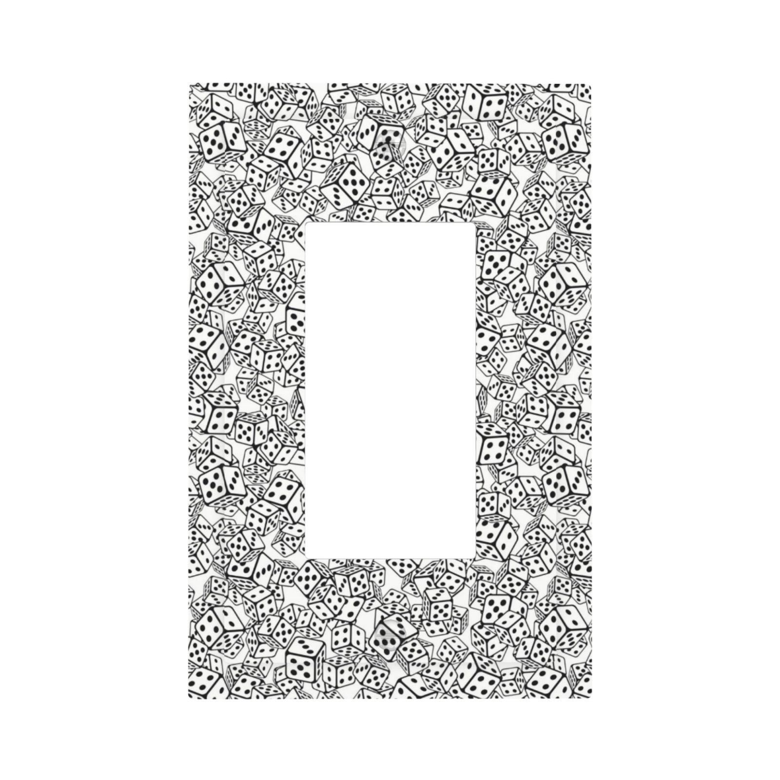 Fotbe Dice Cubes Print Duplex Receptacle Wall Plate, 1-Gang 5.0" x3.0 ...