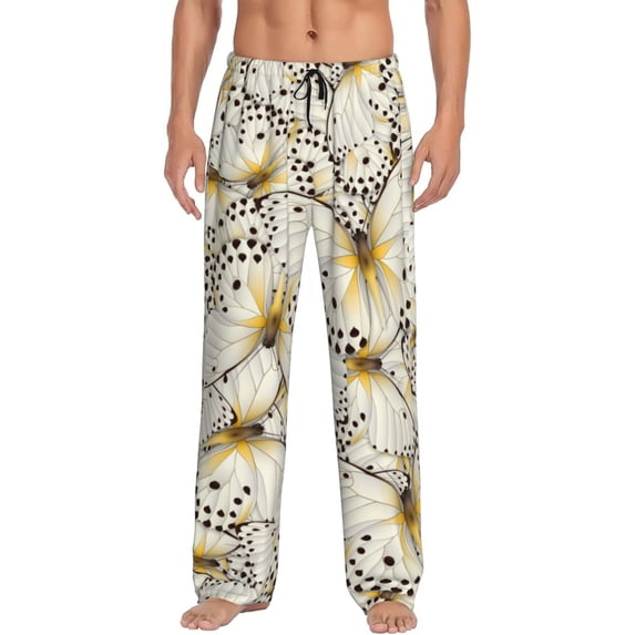 Fotbe Different Butterflys Men's Pajama Pants,Sleepwear Pants,Pj Bottoms Drawstring And Pockets-X-Large