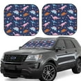 thumbnail image 1 of Fotbe Dinosaur 2-Piece Car Windshield Sun Shade | Sun Blocker for Car Windshield | Foldable Automotive Interior Accessories for Sun Protection-Large, 1 of 7