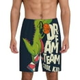 thumbnail image 1 of Fotbe Dinosaur Basketball Player Pajama Shorts for Men, Men's Pajama Bottoms, Sleepwear,Short Pajama Pants-Small, 1 of 9