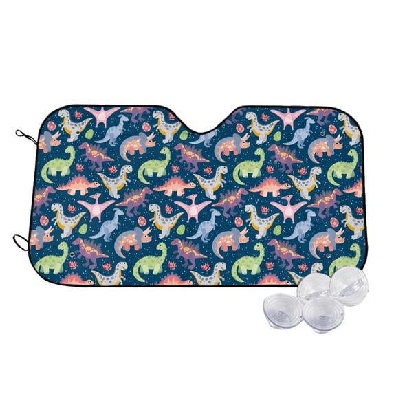 Fotbe Dinosaur Car Windshield Sunshade | Sun Visor Protector Front Window Shade, Keeps Out UV Rays, Keeps Your Vehicle Cool-Medium