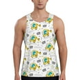 thumbnail image 1 of Fotbe Dinosaur on Excavator Pattern Men's Quick Dry Workout Tank Top Gym Muscle Tee Fitness Bodybuilding Sleeveless T Shirt Breathable Workout Shirt-3X-Large, 1 of 9