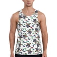 thumbnail image 1 of Fotbe Dinosaur on Excavator2 Pattern Men's Quick Dry Workout Tank Top Gym Muscle Tee Fitness Bodybuilding Sleeveless T Shirt Breathable Workout Shirt-X-Large, 1 of 9