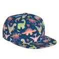 thumbnail image 1 of Fotbe Dinosaur Flat Bill Visor Cap Classic Snapback Hat Polyester Foam Trucker Hat Trucker Cap Adjustable Baseball Cap, 1 of 9