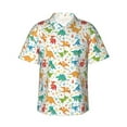 thumbnail image 1 of Fotbe Dinosaur Hawaiian Shirt for Men Unisex Summer Beach Casual Short Sleeve Cotton Linen Button Down Shirts-XX-Large, 1 of 9