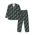 thumbnail image 1 of Fotbe Dinosaur In The Space Pattern Long Sleeve Pajama Set for Men,Sleepwear Set,2-piece Loungewear Set,Soft PJs Comfy Nightwear with Pockets-Large, 1 of 7