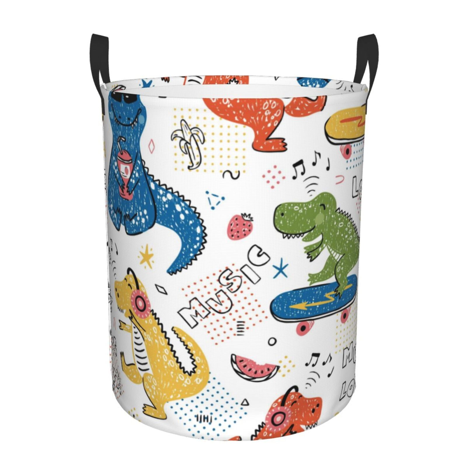 Fotbe Dinosaur Laundry Basket with Handles, Waterproof Large Laundry