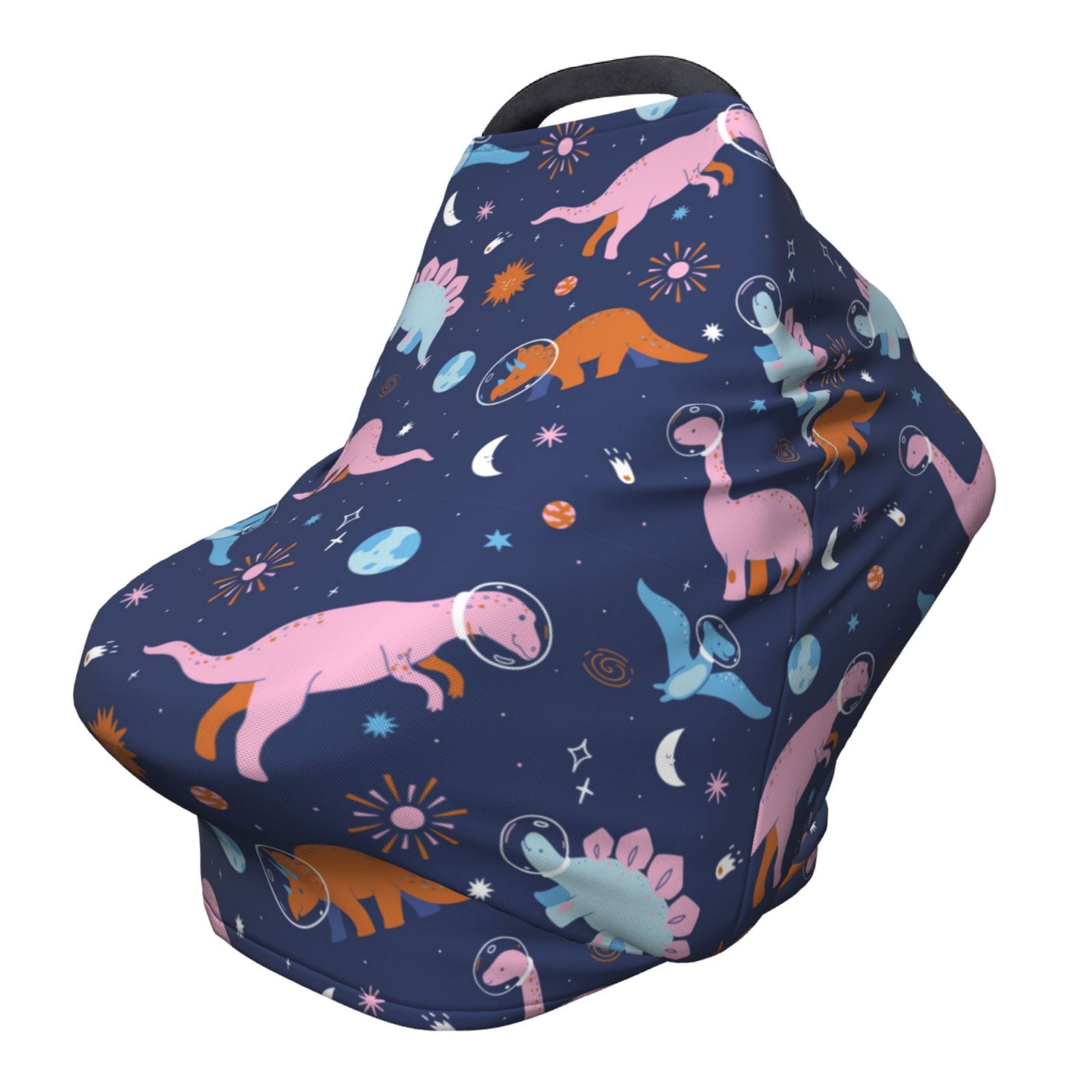 Fotbe Dinosaur Pattern Car Seat Covers for Babies, Nursing Breastfeeding Cover Infant Carseat Canopy, Soft Stretchy Carrier Cover
