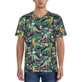 thumbnail image 1 of Fotbe Dinosaur Plays Soccer Baseball Jersey Shirt for Men and Women, Casual Short Sleeves Button Down T-Shirt-4X-Large, 1 of 9