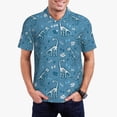 thumbnail image 1 of Fotbe Dinosaur Skull Pattern Men’s Golf Polo Shirt – Breathable Performance Golf Shirt with Button-Down Collar-3X-Large, 1 of 6