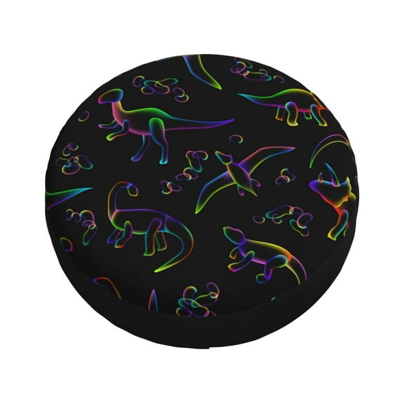 Fotbe Dinosaur Spare Tire Cover Thickening Universal Fit for Jeep, Trailer, RV, SUV, Truck, Tough Tire Wheel Soft Cover-17 inch