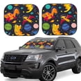 thumbnail image 1 of Fotbe Dinosaurs in Space 2-Piece Car Windshield Sun Shade | Sun Blocker for Car Windshield | Foldable Automotive Interior Accessories for Sun Protection-Medium, 1 of 7