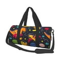 thumbnail image 1 of Fotbe Dinosaurs in Space Pattern Foldable Sports Gym Bag with Wet Dry Pocket, Ultralight Travel Bag, Large Capacity Duffel Bag, Splash Proof Carry on Bag, Overnight Bag, Weekender Bag, 1 of 8