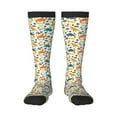thumbnail image 1 of Fotbe Dinosaurs and Tropical Leaves print Women's Men's Novelty Crew Socks Cotton Socks Knee High Socks for Walking,Running,Nurses,Pregnancy, 1 of 8
