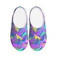 thumbnail image 1 of Fotbe Disco Roller Skates Pattern Women's Fuzzy Curly Fur Memory Foam Loafer Slippers Indoor Outdoor Slippers Winter Home Shoes-37/38, 1 of 7