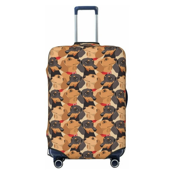 Fotbe Dog Luggage Cover Protector,Suitcase Protector,Scratch and Dirt Resistant,Fits 18-32 Inch Luggage-Small