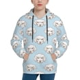 thumbnail image 1 of Fotbe Dog Pattern Youth Pullover Hooded Sweatshirt, Boys Hoodie, Kangaroo Pocket Hoodie for Kids Girls -X-Large, 1 of 6