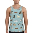 thumbnail image 1 of Fotbe Dog Pets Pattern Men's Quick Dry Workout Tank Top Gym Muscle Tee Fitness Bodybuilding Sleeveless T Shirt Breathable Workout Shirt-4X-Large, 1 of 9