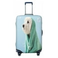 thumbnail image 1 of Fotbe Dog Wrapped in Towel Luggage Cover Protector,Suitcase Protector,Scratch and Dirt Resistant,Fits 18-32 Inch Luggage-X-Large, 1 of 9