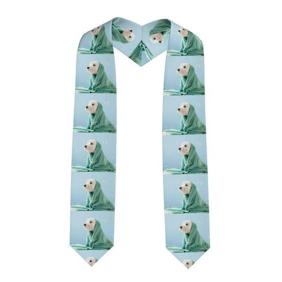 Fotbe Dog Wrapped in Towel Printed Class of 2024 Graduation Stole