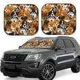 thumbnail image 1 of Fotbe Dogs Different Breeds 2-Piece Car Windshield Sun Shade | Sun Blocker for Car Windshield | Foldable Automotive Interior Accessories for Sun Protection-Small, 1 of 7
