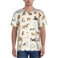 thumbnail image 1 of Fotbe Dogs Funny Pets Baseball Jersey Shirt for Men and Women, Casual Short Sleeves Button Down T-Shirt-3X-Large, 1 of 9
